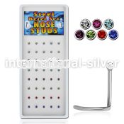 bxs106 l shape nose studs surgical steel 316l nose