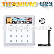 bxuns6 anodized titanium g23 nose screws and nose studs nose piercing