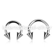 cbecn4 horseshoes surgical steel 316l ear lobe