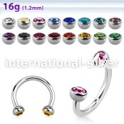 cbehjb3 horseshoes surgical steel 316l eyebrow