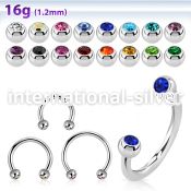 cbejb25 horseshoes surgical steel 316l eyebrow