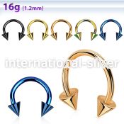 cbetcn4 horseshoes anodized surgical steel 316l belly button