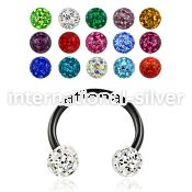 cbetf4 horseshoes anodized surgical steel 316l belly button