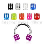 cbeuvdi horseshoes surgical steel 316l with acrylic parts belly button