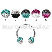 cbfr6e horseshoes surgical steel 316l belly button