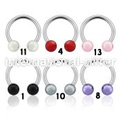 cbpr horseshoes surgical steel 316l with acrylic parts belly button