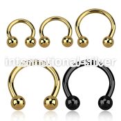 cbrt12 horseshoes anodized surgical steel 316l belly button