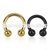 cbrt8 horseshoes anodized surgical steel 316l belly button