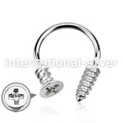 cbscw horseshoes surgical steel 316l ear lobe