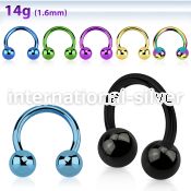 cbtb horseshoes anodized surgical steel 316l belly button