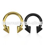 cbtcn10 horseshoes anodized surgical steel 316l belly button