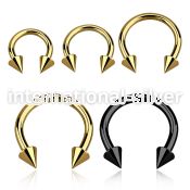 cbtcn12 horseshoes anodized surgical steel 316l belly button