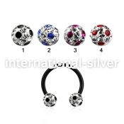 cbtfr5a horseshoes anodized surgical steel 316l belly button