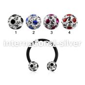 cbtfr6a horseshoes anodized surgical steel 316l belly button