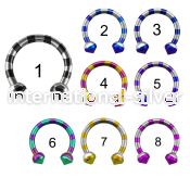 cbtl16 horseshoes anodized surgical steel 316l belly button