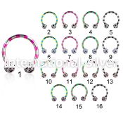 cbtlfr5a horseshoes anodized surgical steel 316l belly button