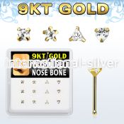 d9gnb13 gold nose bones nose  piercing