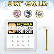 d9gnb17 nose bone gold nose