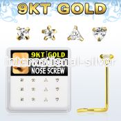 d9gsc13 gold nose screws and nose studs nose  piercing