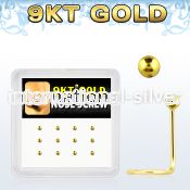 d9gsc5 l shape nose studs gold nose