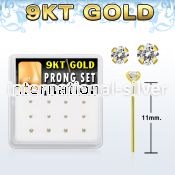 d9gys11 gold bend it yourself nose studs nose piercing