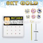 d9gys12 gold bend it yourself nose studs nose piercing