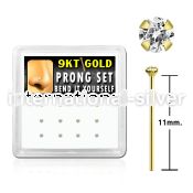 d9gys1 bend it to fit nose studs gold nose