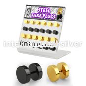 dacb103 cheaters  illusion plugs and tapers anodized surgical steel 316l ear lobe
