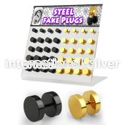dacb104 cheaters  illusion plugs and tapers anodized surgical steel 316l belly button