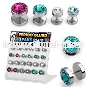 dacb122 cheaters  illusion plugs and tapers surgical steel 316l ear lobe