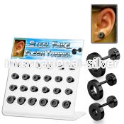 dacb125 cheaters  illusion plugs and tapers anodized surgical steel 316l ear lobe