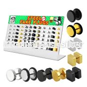 dacb133 cheaters  illusion plugs and tapers anodized surgical steel 316l ear lobe