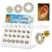 dacb143 cheaters  illusion plugs and tapers anodized surgical steel 316l ear lobe