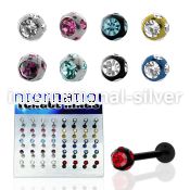 dacb18 straight barbells anodized surgical steel 316l tongue