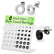 dacb201 cheaters  illusion plugs and tapers anodized surgical steel 316l ear lobe