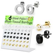 dacb202 cheaters  illusion plugs and tapers anodized surgical steel 316l ear lobe