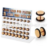 dacb215 cheaters  illusion plugs and tapers anodized surgical steel 316l ear lobe