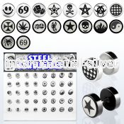dacb43 cheaters  illusion plugs and tapers surgical steel 316l belly button