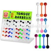 dacb54 straight barbells acrylic body jewelry tongue