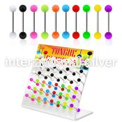 dacb81 straight barbells surgical steel 316l with acrylic parts tongue