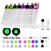 dacb87 labrets lip rings surgical steel 316l with acrylic parts labrets chin