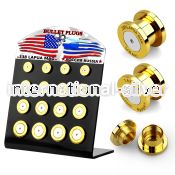 dapg100 plugs gauges anodized surgical steel 316l ear lobe