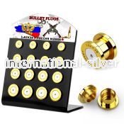 dapg100r plugs gauges anodized surgical steel 316l ear lobe