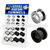 dapg10 tunnels gauges anodized surgical steel 316l ear lobe