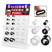 dapg14 tunnels gauges silicon body jewelry ear lobe