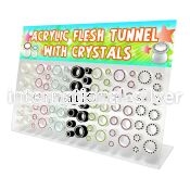 dapg35 tunnels gauges acrylic body jewelry ear lobe