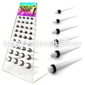 dapg46b tapers acrylic body jewelry ear lobe