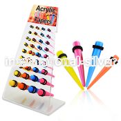 dapg70 tapers acrylic body jewelry ear lobe