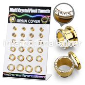 dapg74b tunnels gauges anodized surgical steel 316l ear lobe