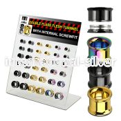 dapg77 tunnels gauges anodized surgical steel 316l ear lobe